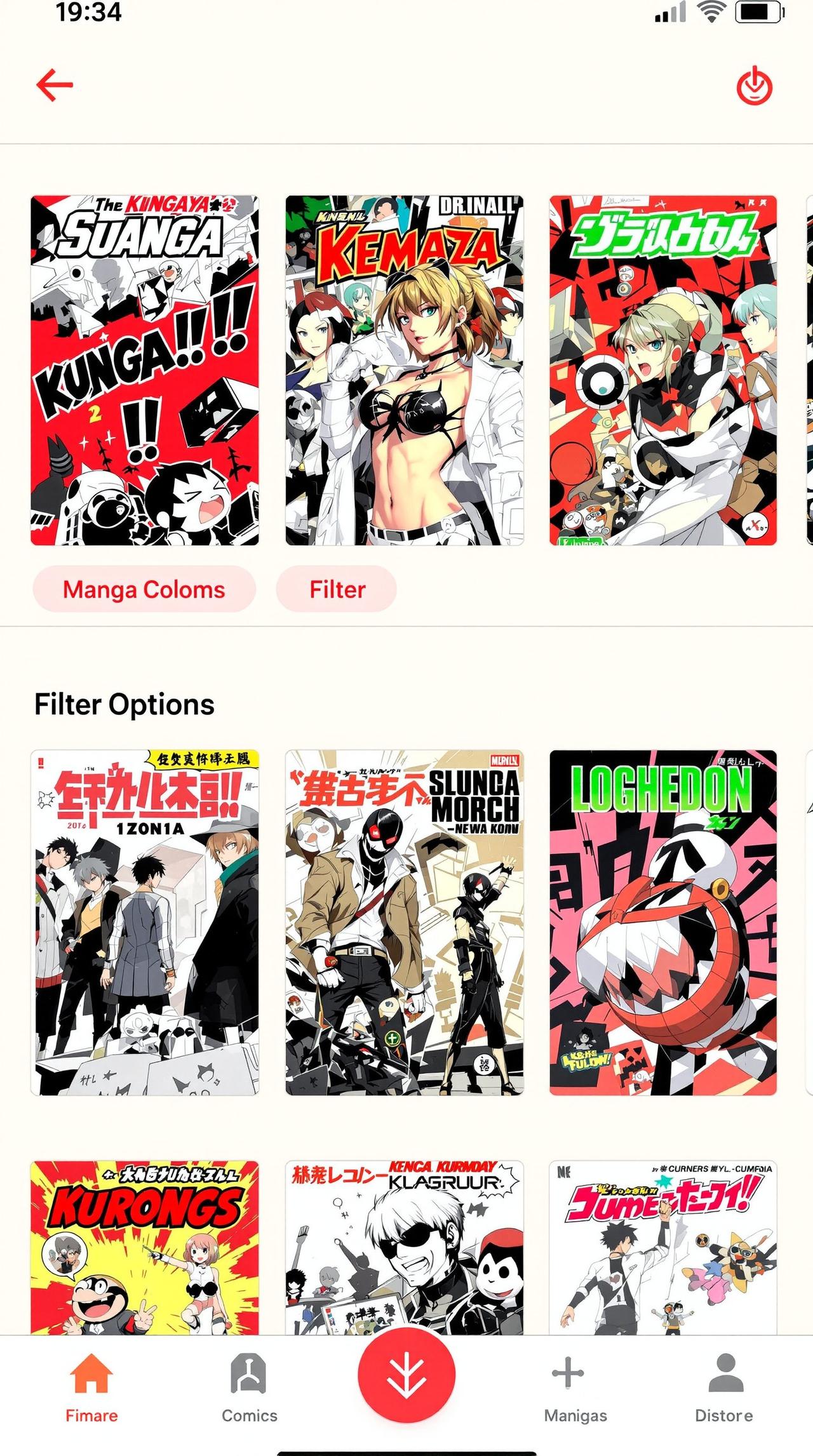 双男主漫画APP书库界面预览